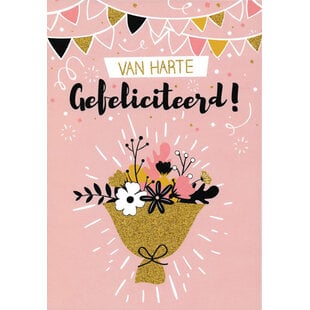 Postkaart: Van Harte Gefeliciteerd