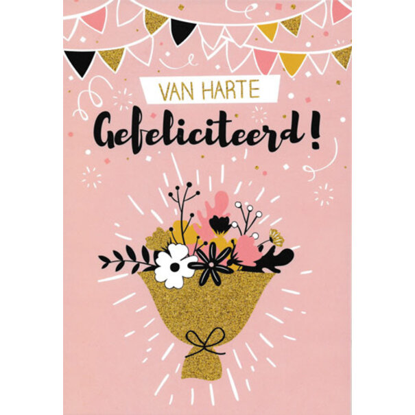 Marant Cards Postkaart: Van Harte Gefeliciteerd