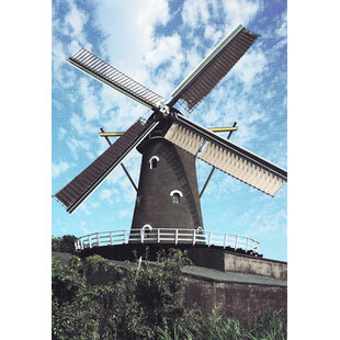 Blanco kaart met molen