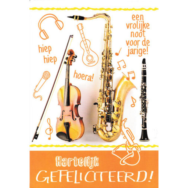 Marant Cards Gefeliciteerd - Vrolijke Noot