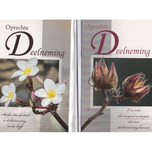 5 Rouwkaartjes (Tekst/Planten)