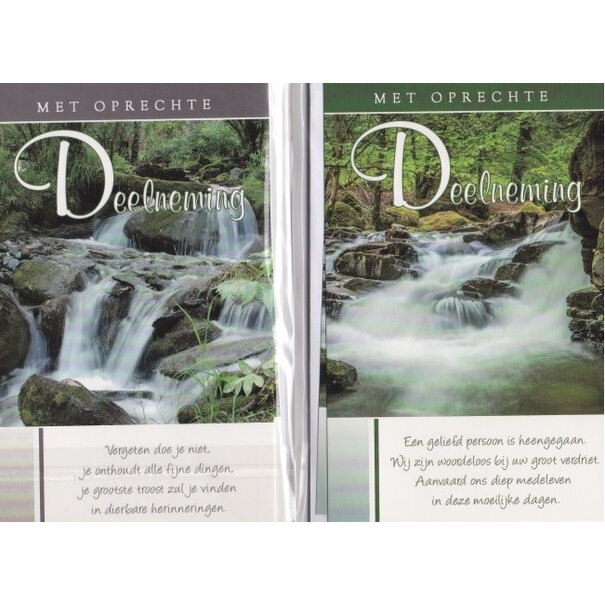 5 Rouwkaartjes  (watervallen)