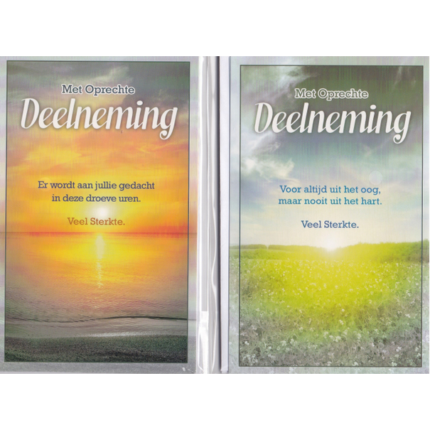 5 Rouwkaartjes (zonsondergang)