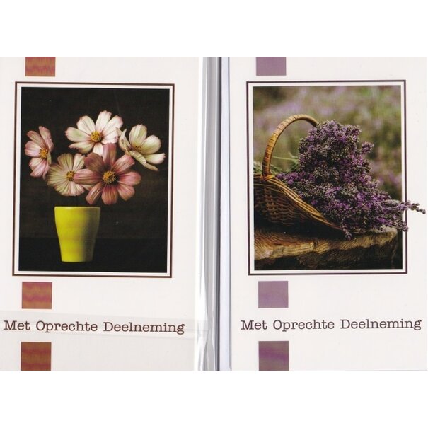 5 Rouwkaartjes - Lavendel