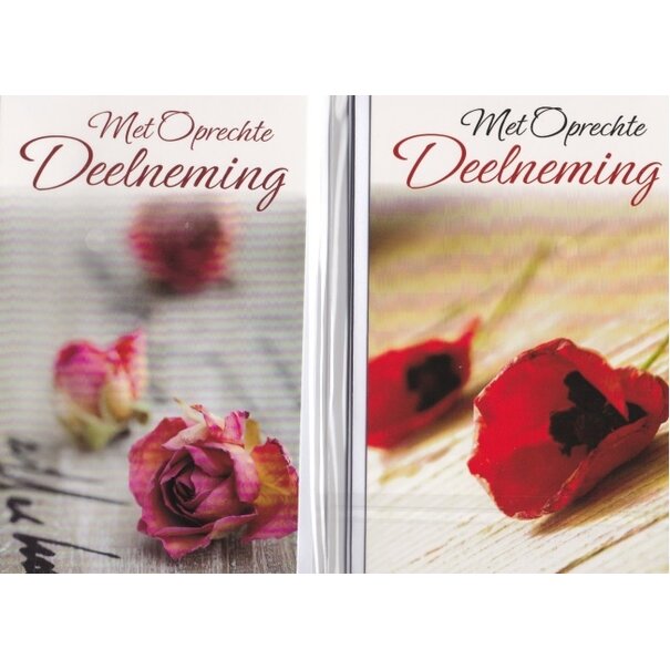 5 Rouwkaartjes - Rozen