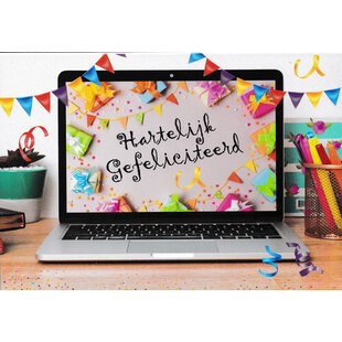 Postkaart Hartelijk Gefeliciteerd