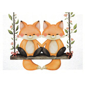 Vosjes op de schommel