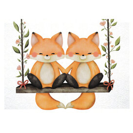 Vosjes op de schommel