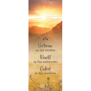 Vertrouw, wacht, geloof