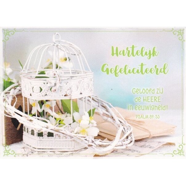 Baaij Light Cards Prentbriefkaart Hartelijk Gefeliciteerd