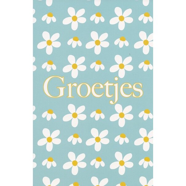 Belgian  Greetings Groetjes wenskaart met margrietjes