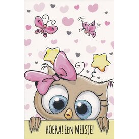 Geboortekaart Hoera! Een Meisje!