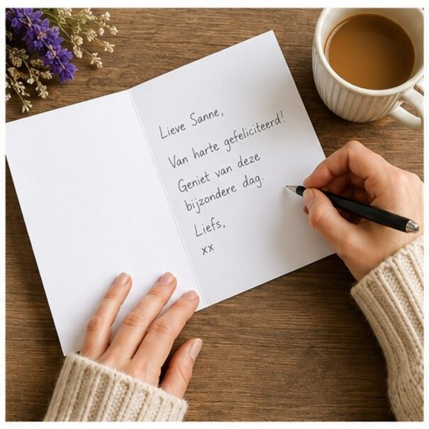 Marant Cards Gefeliciteerd kaart met grappige slapende kat – Hartelijk gefeliciteerd
