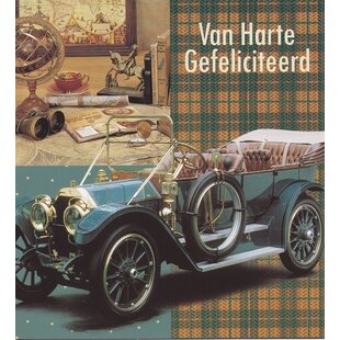 Gefeliciteerd kaart oldtimer
