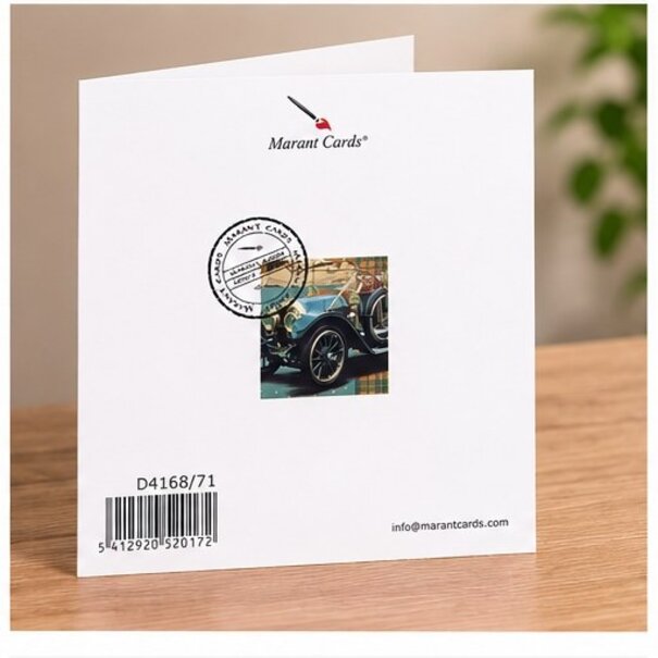 Marant Cards Gefeliciteerd kaart met klassieke oldtimer – Van Harte Gefeliciteerd