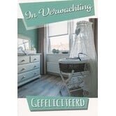 In verwachting felicitatiekaart met babywieg – Gefeliciteerd