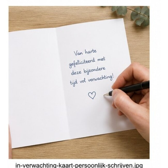 Marant Cards In verwachting felicitatiekaart met babywieg – Gefeliciteerd