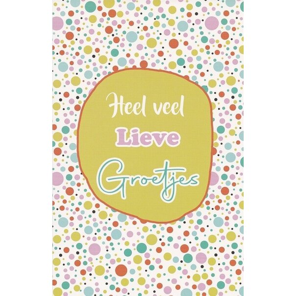 Belgian  Greetings Zomaar kaart met de tekst Heel veel lieve groetjes