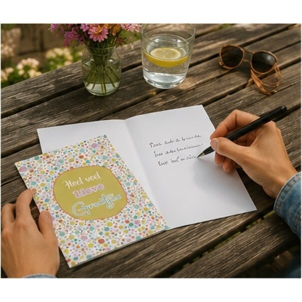Belgian  Greetings Zomaar kaart met de tekst Heel veel lieve groetjes