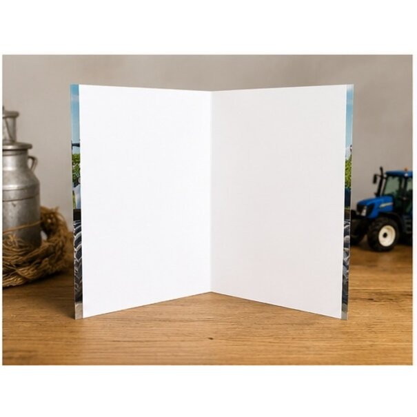 Belgian  Greetings Blanco wenskaart met blauwe tractor voor liefhebbers van landbouw