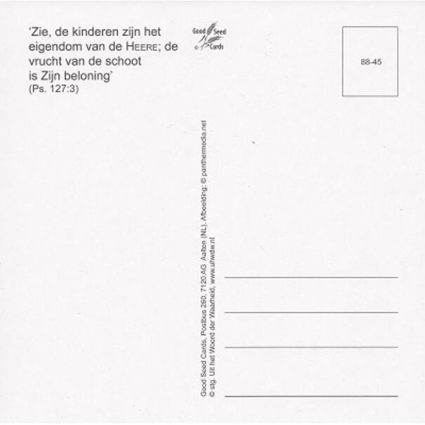 Good Seed Cards Geboortekaart met slapende baby, Gefeliciteerd en Psalm 127:3