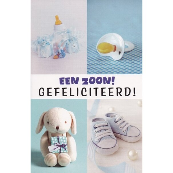 Belgian  Greetings Geboortekaart zoon – Een zoon! Gefeliciteerd!