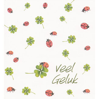 Marant Cards Veel Geluk – Klavertjes en Lieveheersbeestjes