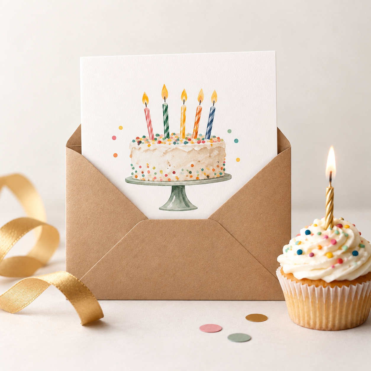 Verjaardagskaarten en felicitatiekaarten voor een verjaardag