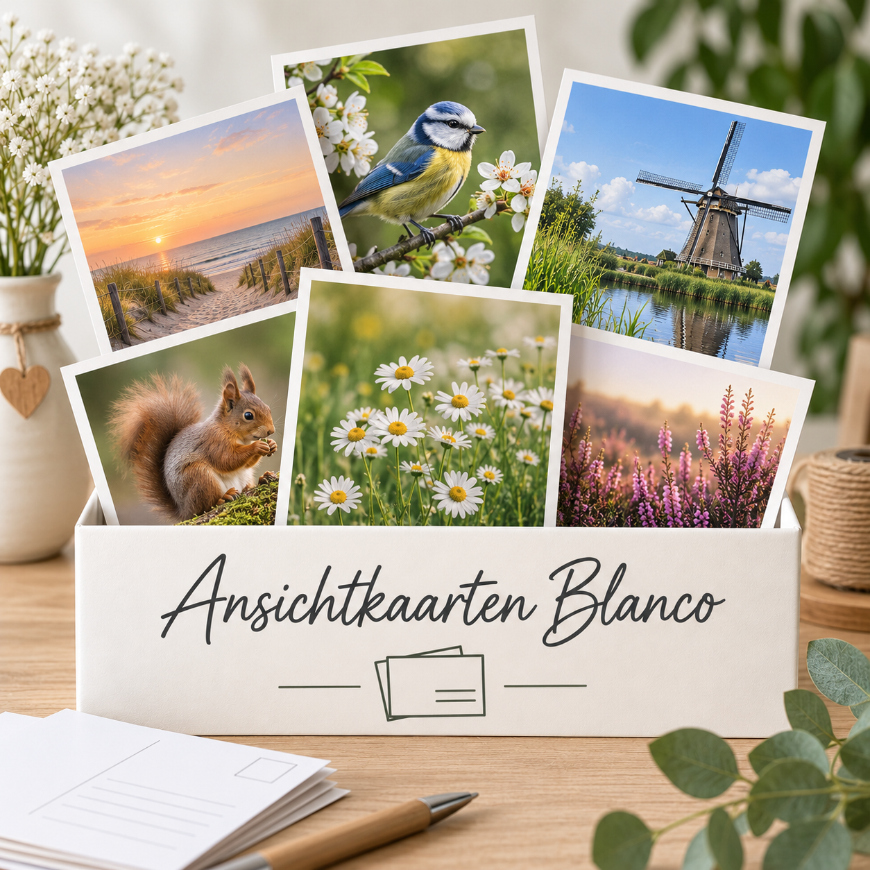 Blanco ansichtkaarten zonder vaste tekst