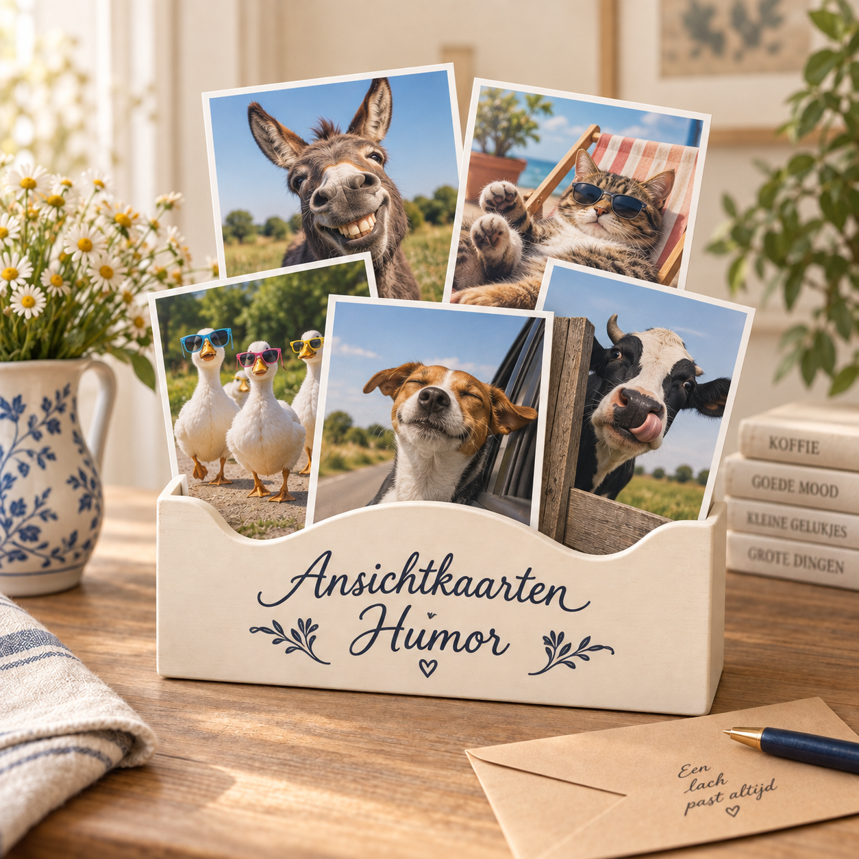 Grappige ansichtkaarten met humor