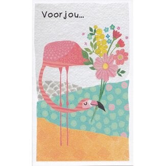 Voor jou – flamingo met glitter