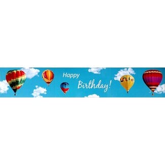 Lange verjaardagskaart luchtballonnen