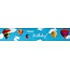 Lange verjaardagskaart van 50 cm met luchtballonnen en Happy Birthday!