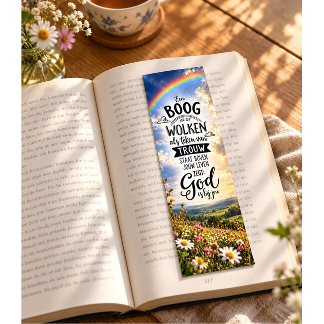 TSS-Nijkerk Christelijke boekenlegger Een boog in de wolken – God is bij jou