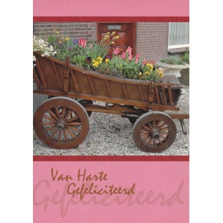 Marant Cards Van harte gefeliciteerd - Bloemenkar