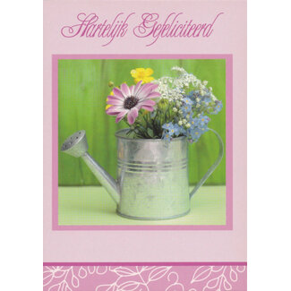 Marant Cards Hartelijk Gefeliciteerd - Gieter bloemen