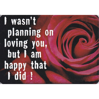 Ansichtkaart rode roos – Loving you