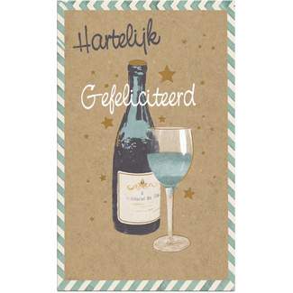Marant Cards Hartelijk gefeliciteerd  - Wijntje