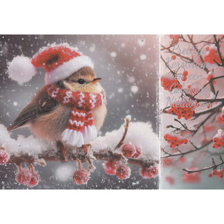 Kerstkaart met mu(t)sje