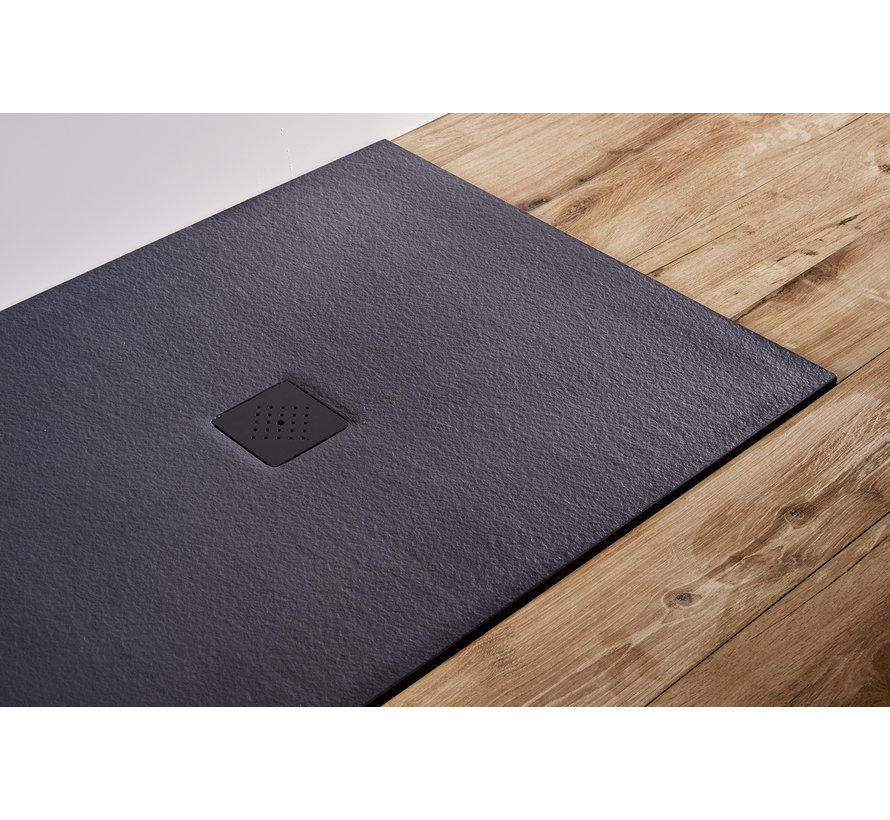 Montana douchebak 180x90 cm Antraciet - Mineraalcomposiet