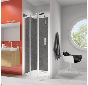 Paroi de douche Cyprus 90 cm  -  2 portes pivotantes