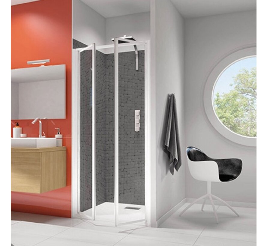 Paroi de douche Cyprus 90 cm -    2 portes pivotantes