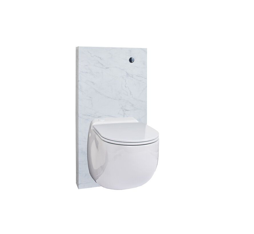 Broyeurtoilet Sani-wand Plus Design - Marmer wit