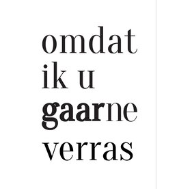 Wenskaart Omdat ik u gaarne verras