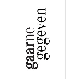 Wenskaart Gaarne gegeven