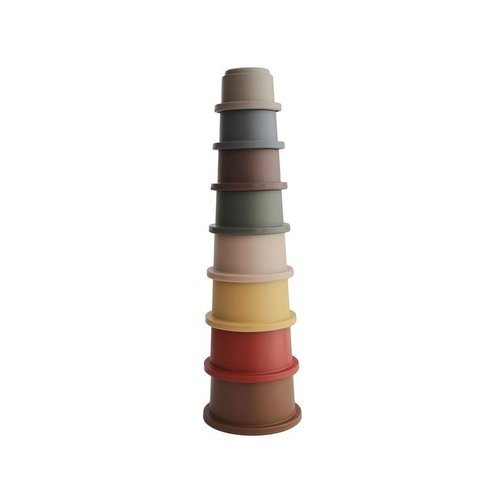 Mushie Mushie- Stacking cups - Retro Mushie Mushie- Stacking cups - Retro