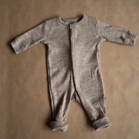 Jumpsuit rib wol- zijdemix - Bruin