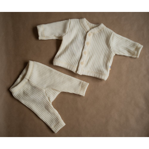 Joha Joha - wool cardigan rib - naturel