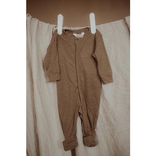 Joha Joha - Jumpsuit rib wol- zijdemix - Donkerbruin Joha Joha - Jumpsuit rib wol- zijdemix - Donkerbruin