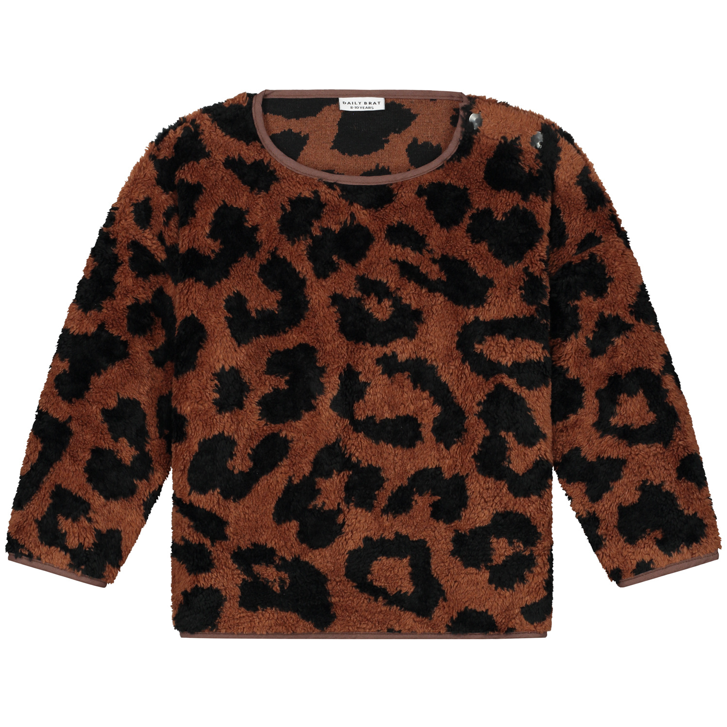 Daily Brat - Fluffy teddy leopard sweater | shop je bij POMMELOE - POMMELOE